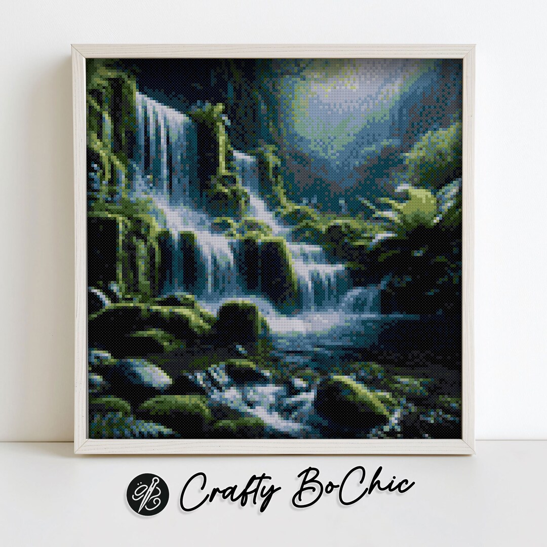 Hidden Oasis 14 Count Cross Stitch Chart Digital Download PDF Chart ...