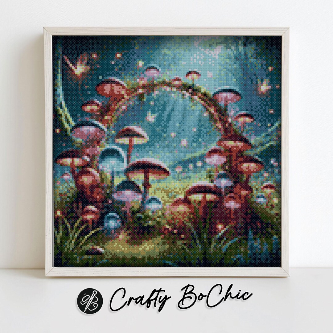 Whimsical Fairy Ring 14 Count Cross Stitch Chart Digital Download PDF ...