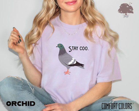 Comfort Colors Stay Coo Pigeon Shirt: Funny Bird Meme Tee