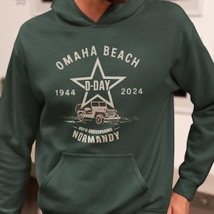 WWII Anniversary Sweatshirt and Hoodie : D-Day Omaha Beach Normandy Sweater