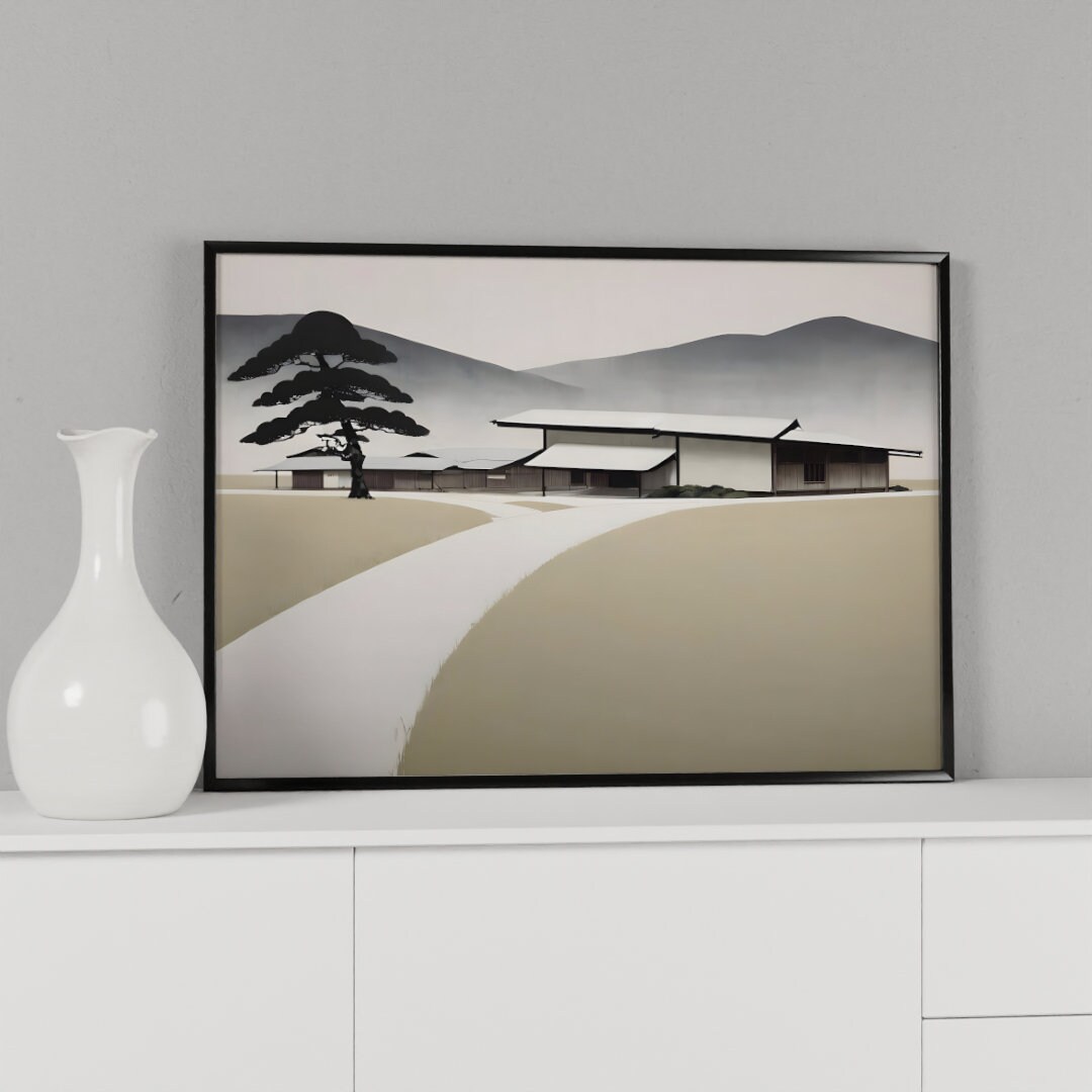 Japandi Wall Art, Minimalist Japanese Home Decor, Digital Art Print - Etsy