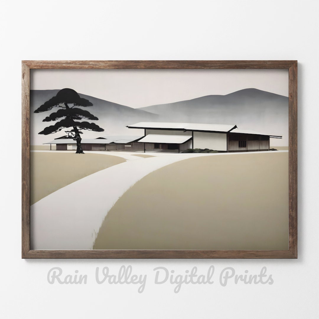 Japandi Wall Art, Minimalist Japanese Home Decor, Digital Art Print - Etsy