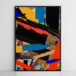 Abstract Graffiti wall art, Vibrant Cool Urban home décor