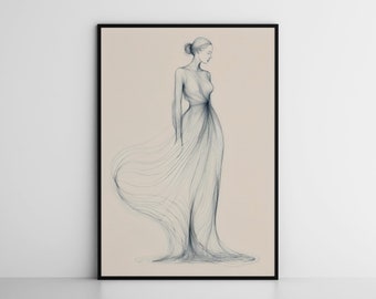 Elegante Frauenlinie Kunst