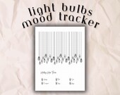 Light Bulbs Daily Mood Tracker Printable, Monthly Mood Log, Mood Track Bullet Journal, Mood Trackers Journal Pages, Digital Mood Tracker