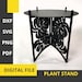 Decorative Flowerpot Stand, Monstera Leaves, DXF File for CNC Cutting ...
