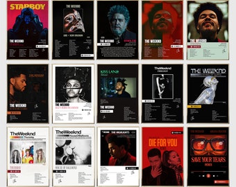 The Weeknd All Album Poster-Set mit 15 Stück, The Weeknd-Album-Cover-Drucke, The Weeknd-Poster, The Weeknd-Musikplakat, digitaler Download