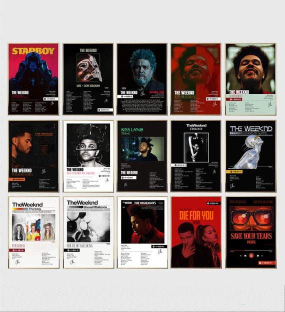 The Weeknd All Album Poster Set of 15, the Weeknd Album Cover Prints, the  Weeknd Poster, the Weeknd Music Poster, Dawn Fm, Digital Download -   Australia