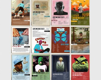 Tyler The Creator All Album affiche ensemble de 12, Tyler The Creator tirages de couverture d’album, The Creator Téléchargement numérique