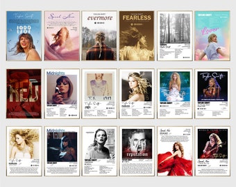 Swiftie all album poster set, swift album cover prints, Music poster, Swift Albums Made for Wall Collages and Room Decor, Digital Download