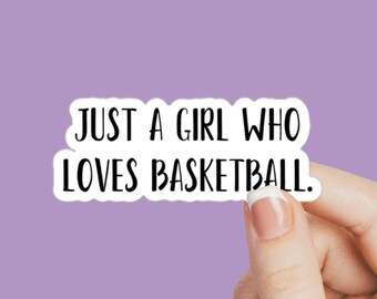 Decalcomania adesiva per basket, Idea regalo per basket, Regalo per amante del basket, Decalcomanie per adesivi per laptop, Adesivi divertenti e carini