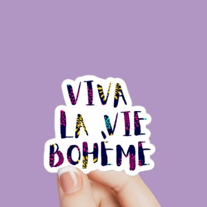 ミュージカル シアター ステッカー、RENT にインスパイアされた、Viva la vie boheme、シアター ギフト、シアター キッズ ステッカー、ミュージカル シアター デカール