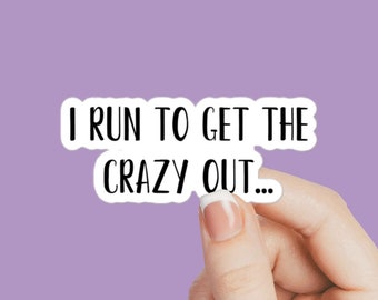 Running Humor Sticker Decal, Funny Running Gift, Gifts for Runners, Running therapy laptop decal, Fun laptop stickers, Cut laptop stickers
