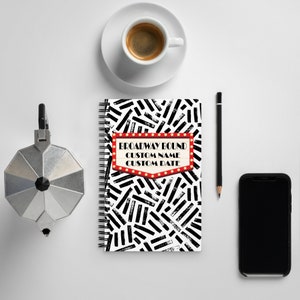 Benutzerdefiniertes Spiralnotizbuch, benutzerdefiniertes Theatergeschenk, individuelles Notizbuch Geschenk, personalisiertes Theatergeschenk, personalisiertes Theatertagebuch