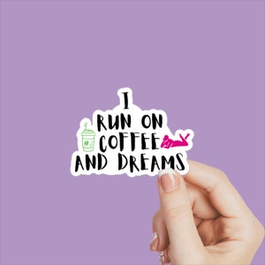 Coffee Stickers, I run on coffee decal, Coffee Lover Gift Ideas, coffee Stickers, Coffee Funny, coffee Humor, coffee Gifts Stickers
