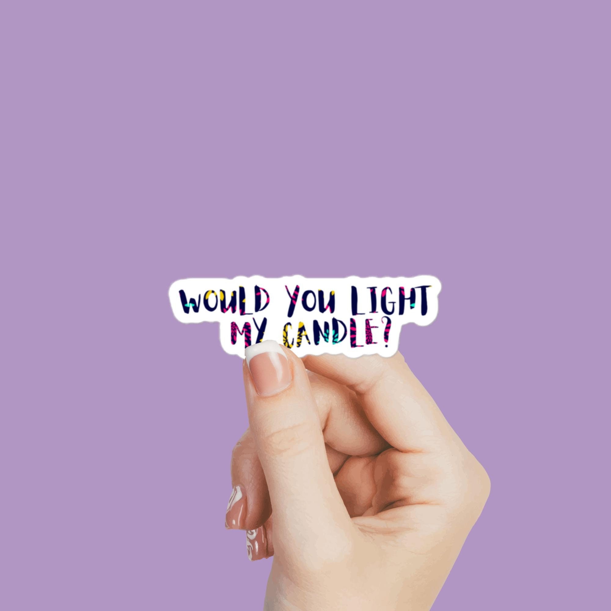 musical theater stickers, inspired by Rent, Would you light my candle, theater gift, theater kid sticker, musical theater decal