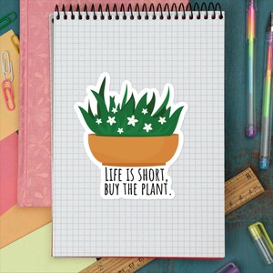Plant Humor Stickers, Gardening Humor Stickers, Plant Laptop Decal Stickers, Plant Therapy Funny Sticker, Plant Lover Gift Sticker