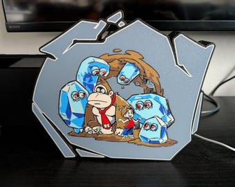 Fractones Light Box — Loading Screen from Donkey Kong Bananza, Gift for Gamers