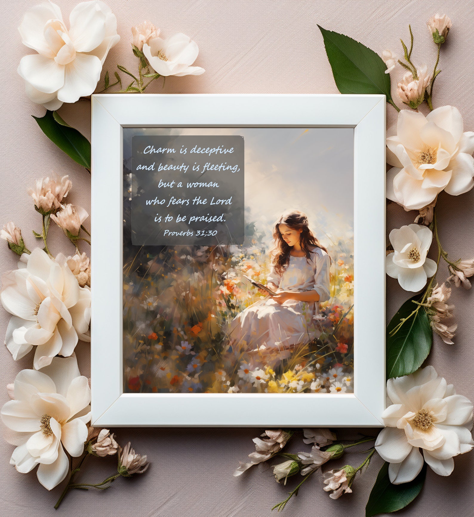 Printable Christian Gift for Mom Proverbs 31 Gift for Women Bible Verse ...