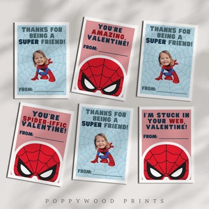 Spiderman/Spidey et ses incroyables amis cartes de Saint-Valentin imprimables pour enfants - cartes de Saint-Valentin numériques personnalisées