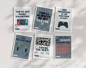 Video Game Printable Valentine Cards for Kids - Instant Download Gamer Classroom Valentine's Day Cards - Digital Valentine Cards