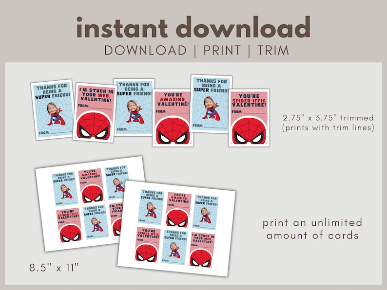 Spiderman/spidey &amp; His Amazing Friends Printable Valentine Cards for ...
