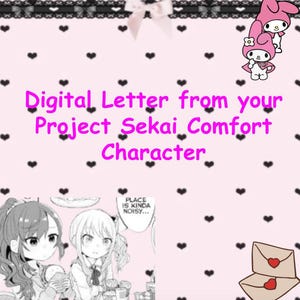 Uma carta digital do seu personagem de conforto do Projeto Sekai