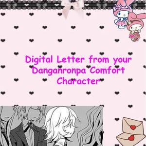 Uma carta digital do seu personagem de conforto Danganronpa