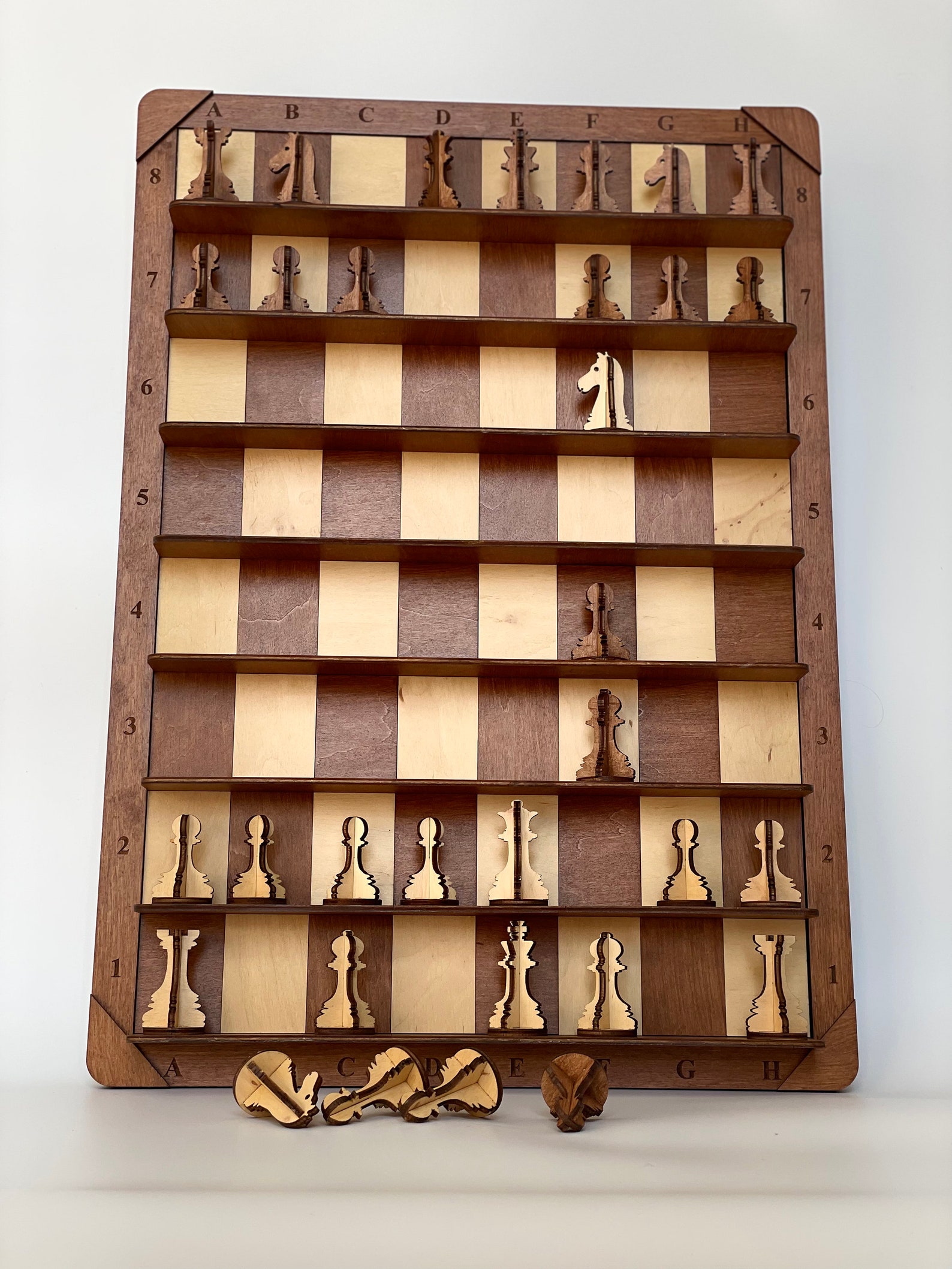 Personalized Wall Chess Board Vertical Chess Board Wooden Wall Art 5th ...