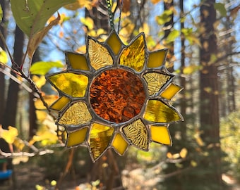 Stained Glass Sunflower