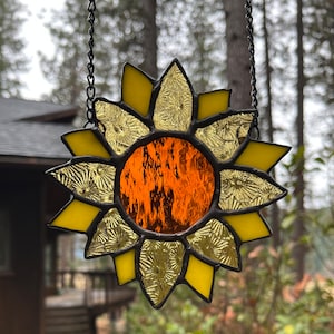 Stained Glass Sunflower