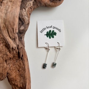 Moss Agate Gemstone Earrings