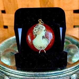 Celluloid Cameo Pendant