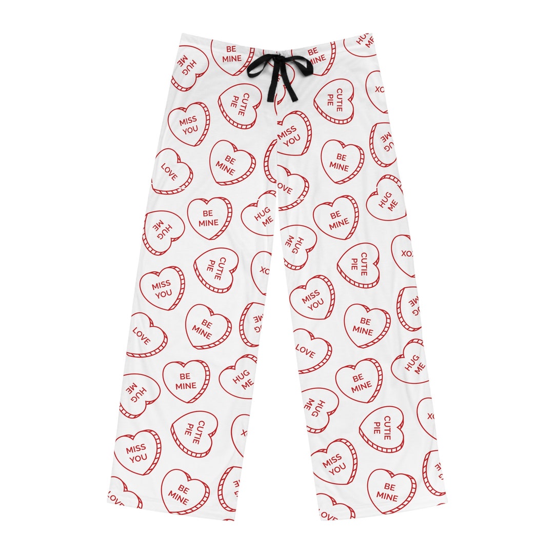 Oversized Pajama Pants Hearts Etsy