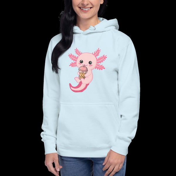 Cute Axolotl Hoodie Sweatshirt | Cozy Axolotl Fun Hoodie | Gift for Axolotl Lover's | Student Gift | Soft Axolotl Sweatshirt