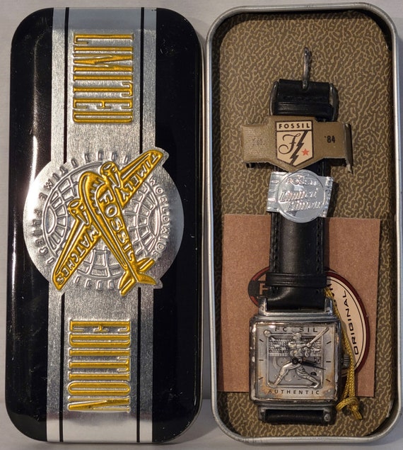 Vintage Fossil Men's watch Limited Edition Baseba… - image 1