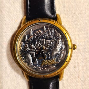 Reloj Fossil vintage de pescador de los años 90, nunca usado.