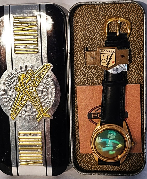 Vintage Fossil watch "Holographic Cop" Limited edi