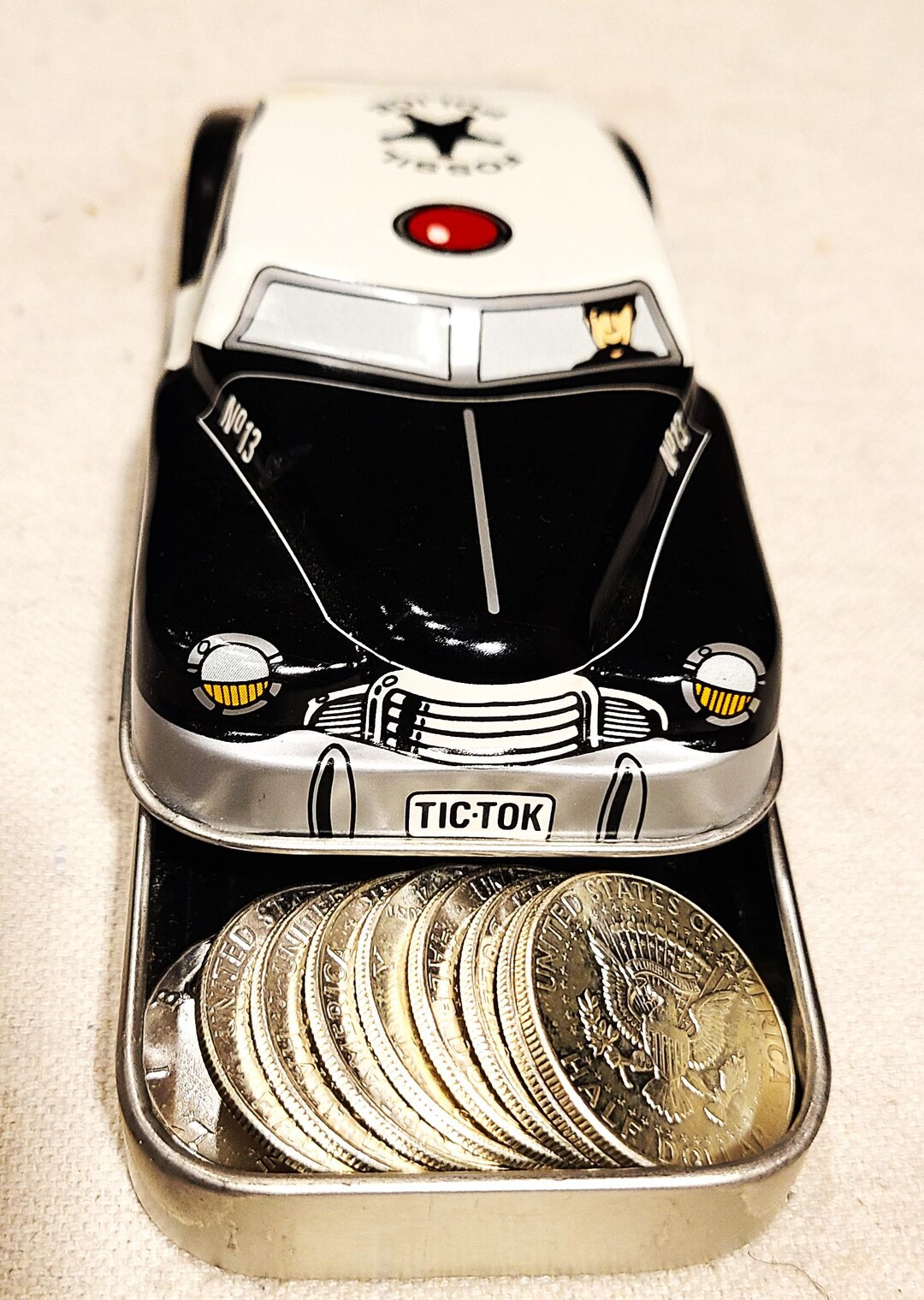 Coolest Stash Box, Vintage Fossil Watch Tin Box Cars. Cop, Fire