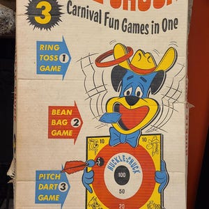 1961 Hanna Barbera Huckle-Chuck Carnival game complete in good condition