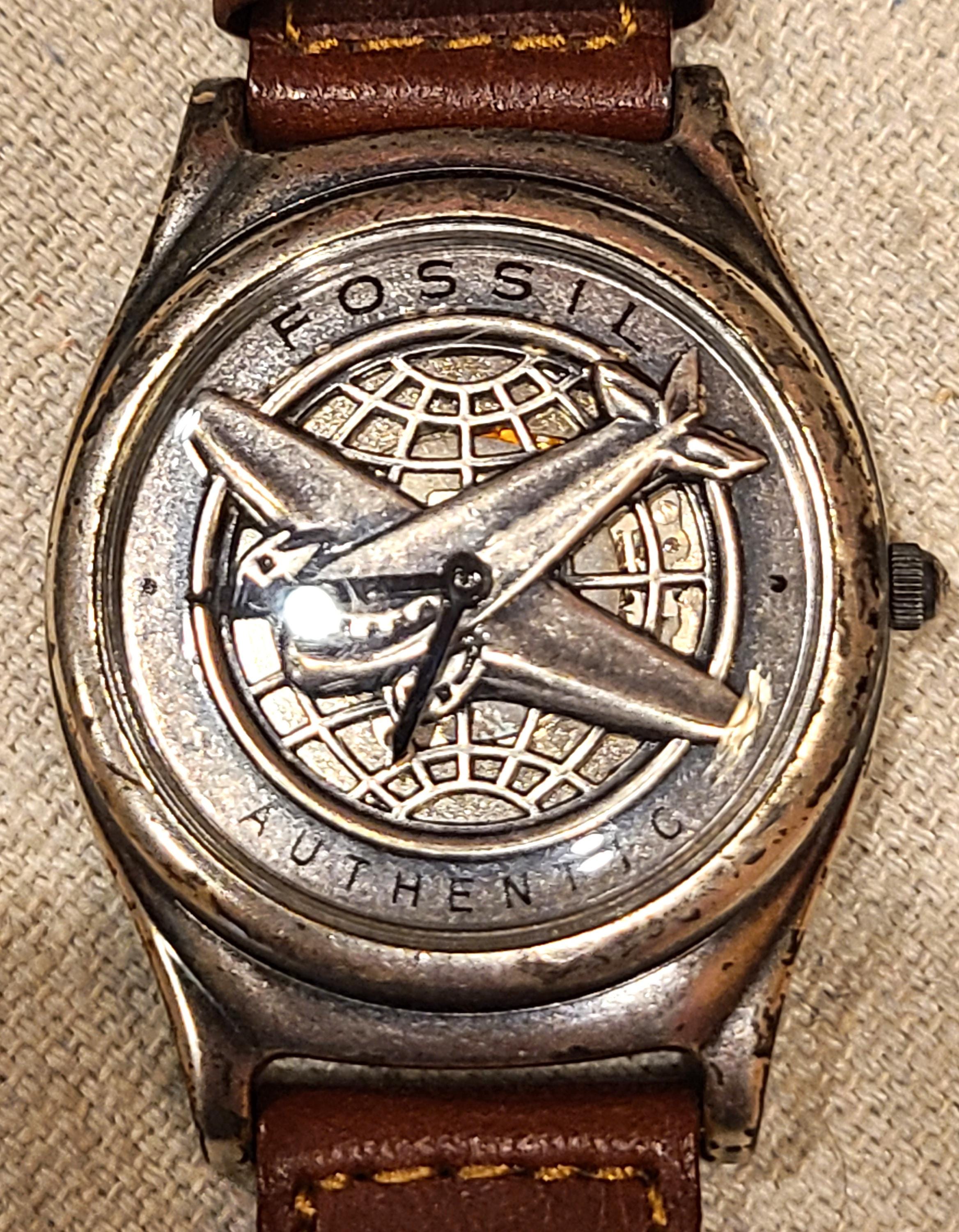 Engraved Jewelry Fossil Personalized Watch Vintage Fossil