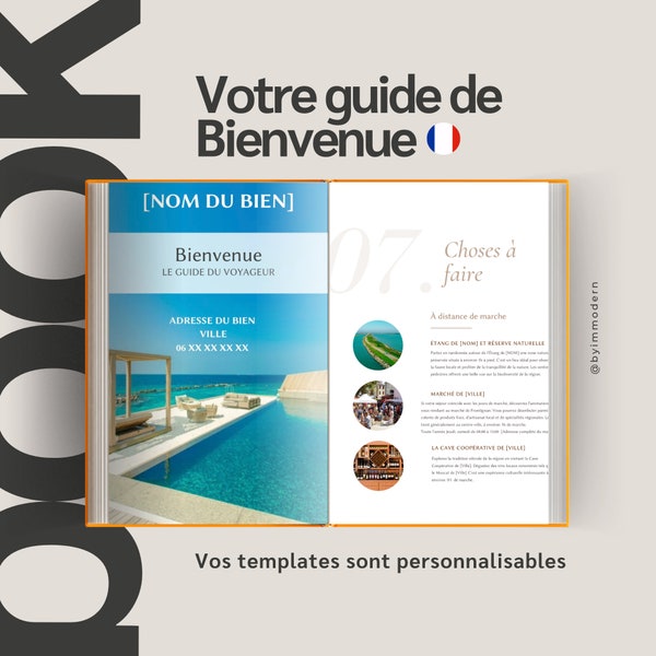 Guide de bienvenue français | 37 Pages | Hôtes AiRBNB templates | Canva personnalisable | E book | Accueil digital | Livret d’accueil