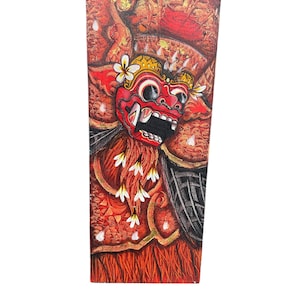Balinese Barong Dragon Mask Painting Balinese Original Art