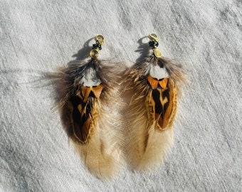 Boucles d’oreilles en plumes