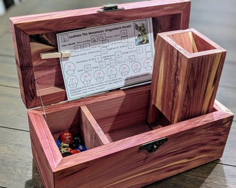 Aromatic Cedar Game Box with Dice Tower- Made to Order!