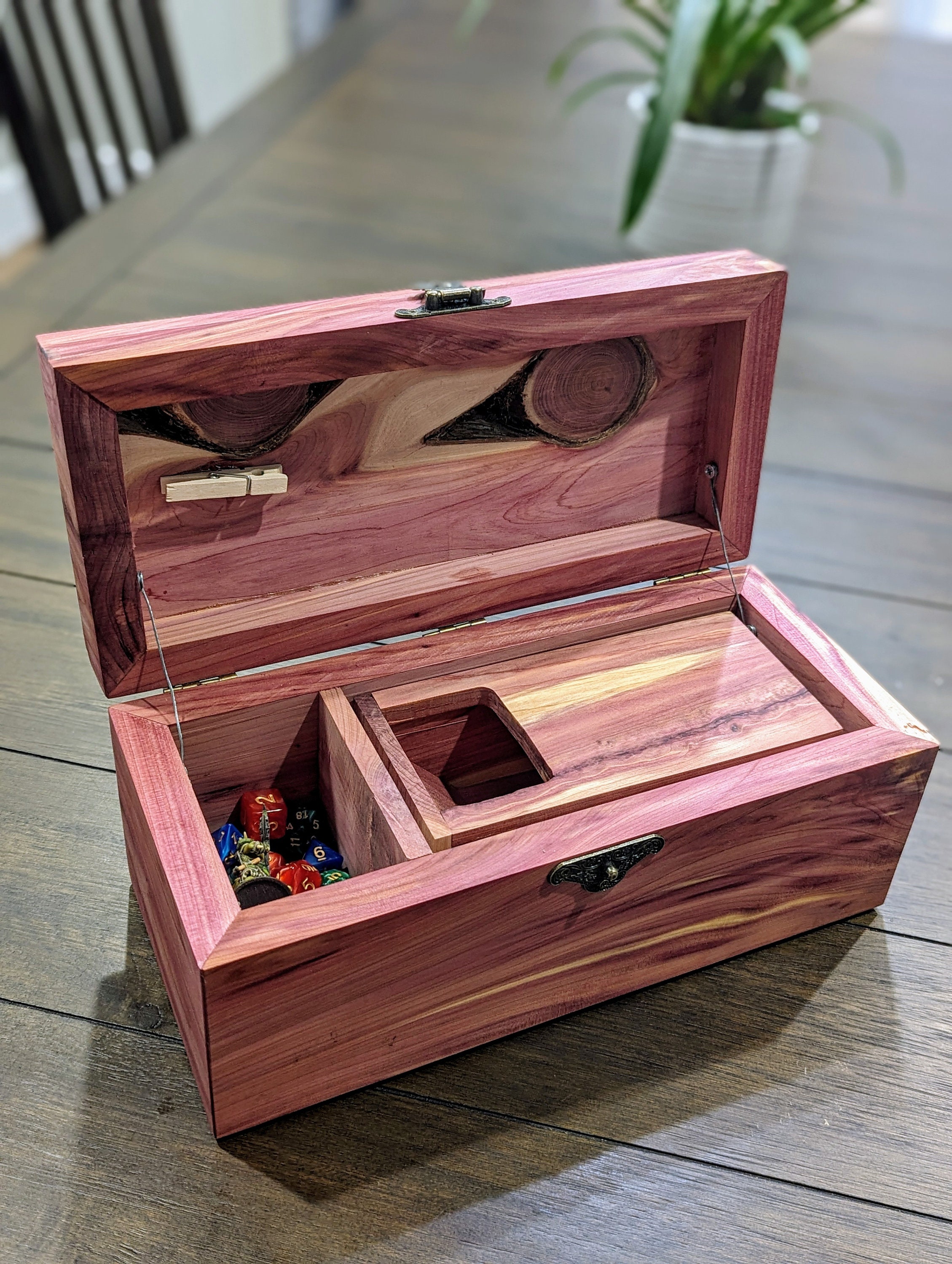 Aromatic Cedar Game Box With Dice Tower- Made to Order! - Etsy
