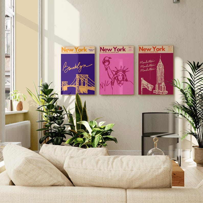 New York Wall Art, Travel Poster, Empire State Print, NYC Wall Art ...