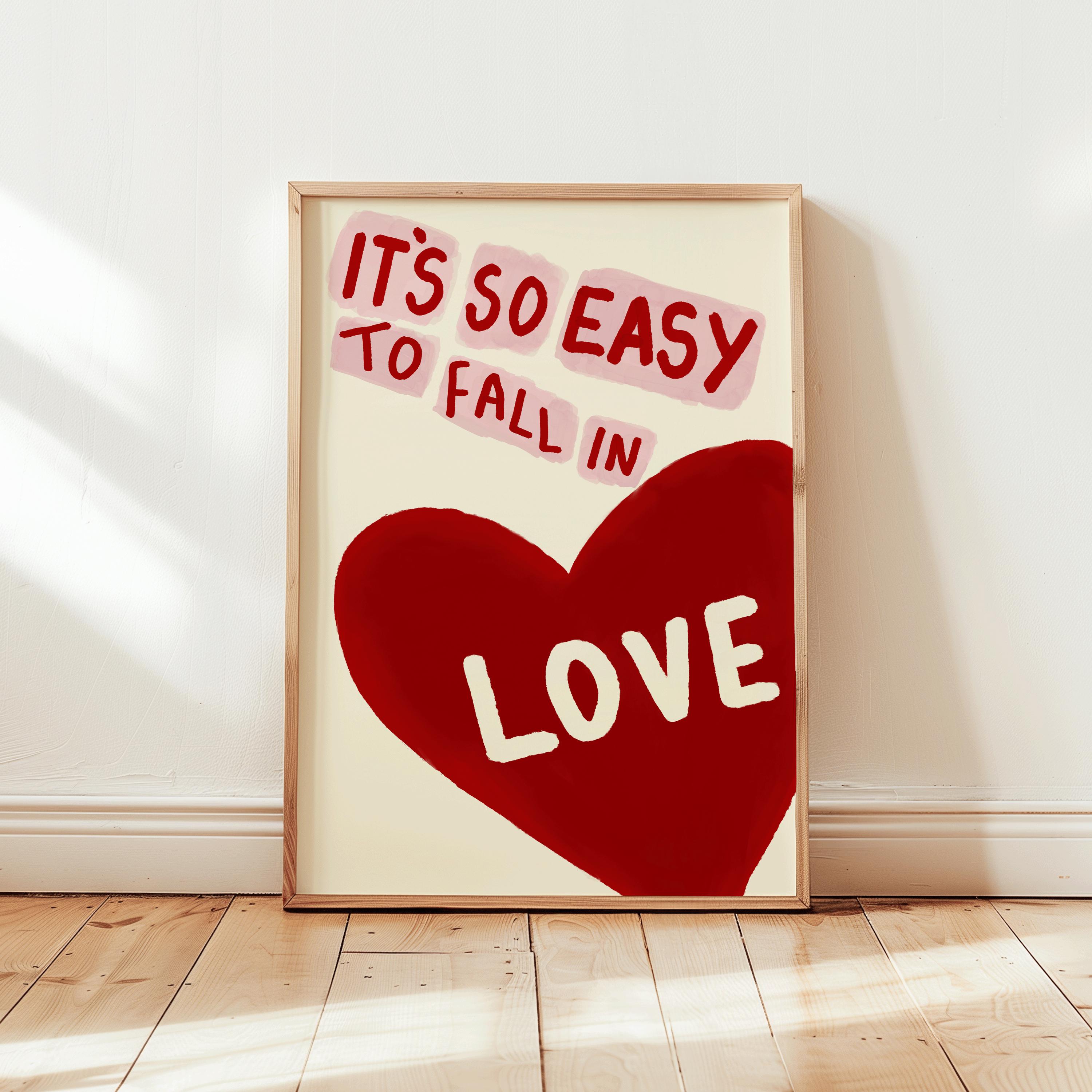 Olivia Dean So Easy To Fall In Love ポスター Olivia Dean Print, It's so Easy to Fall in Love Print, Hand Drawn
