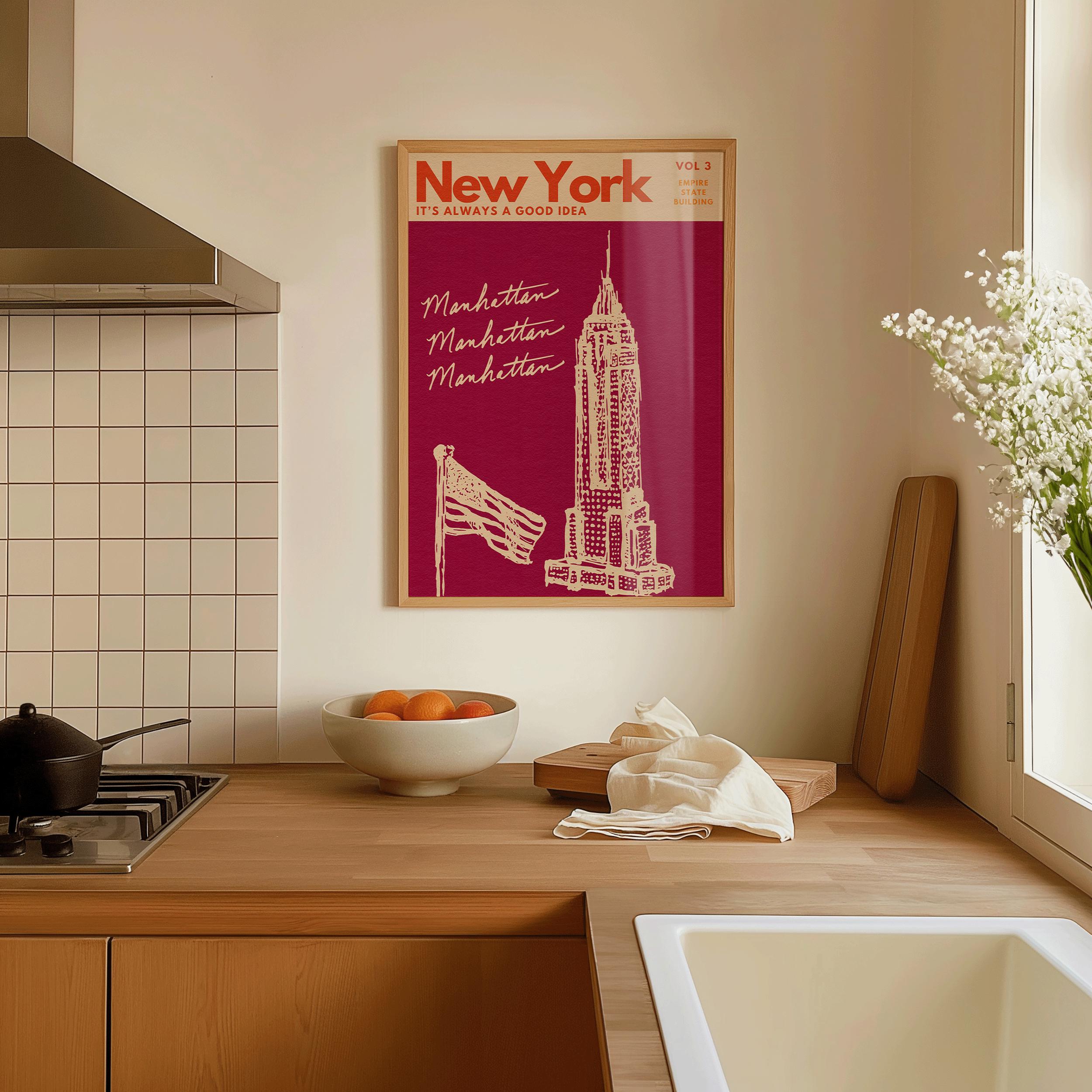 New York Wall Art, Travel Poster, Empire State Print, NYC Wall Art ...