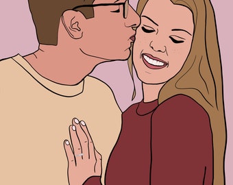 Custom couple portraits & illustrations